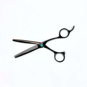 Hair thinning scissors on white background