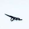 Black hair cutting scissors on white background.