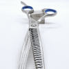 Professional hair thinning scissors, blue handle.