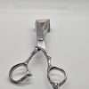 Professional hairdressing scissors with ornate handles