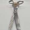 Silver hair thinning scissors on white background.