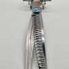 Professional hair thinning scissors with blue accents.