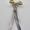Professional hair thinning scissors on display